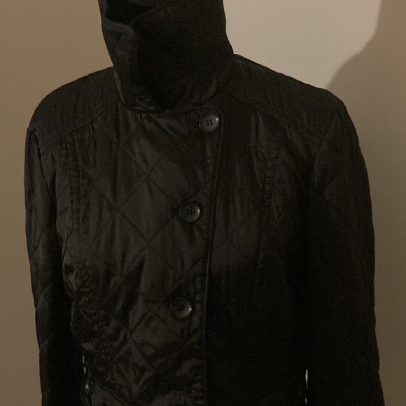 Aeros Women Black Jacket Straight Fit Textured Long Sleeve  - PS - Picture 6 of 12